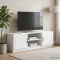 vidaXL TV skrinka Biela 150 x 31 x 47 cm Kompozitné drevo