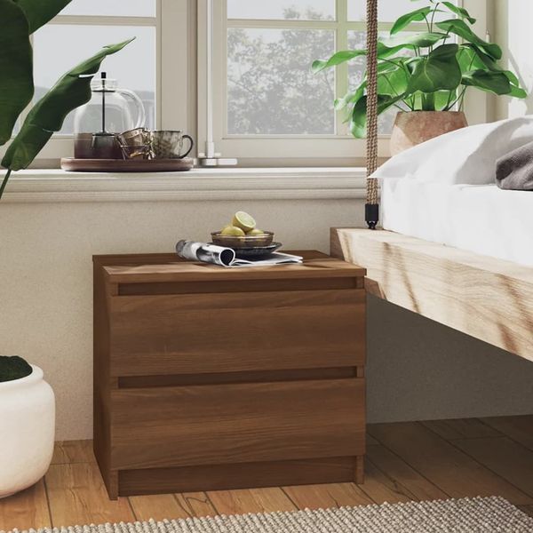 vidaXL Nočné stolíky 2 ks hnedý dub 50x39x43,5 cm spracované drevo
