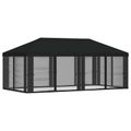 vidaXL Kryt altánku s bočnými stenami Čierna 600,5 x 300,5 cm