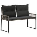 vidaXL Vonkajšia lavička 2 -Seater 4 ks 110 x 59 x 82 cm polyratan