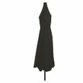 vidaXL Záhradný slnečník 395 x 395 x 245 cm Polyester Okrúhly Čierna