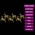 vidaXL LED Soby 6 ks Zlatá 44 x 18 x 65,5 cm PET 180 LED diód