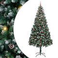 vidaXL Umelý vianočný stromček Zelená 240 cm PVC a Oceľ a Plast