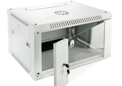 RACK skriňa závesná NEKU TS 19" 6U 450mm, sv. šedá, na samozostavenie RACK skříň závěsná NEKU TS 19" 6U 450mm, sv. šedá, k samosestavení