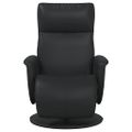vidaXL Masážne relaxačné kreslo Čierna Umelá koža