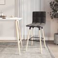 vidaXL Barová stolička čierna látková