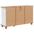 vidaXL Komoda ASKIM Biela 79 x 40 x 133,5 cm Masívne borovicové drevo