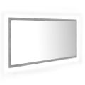 vidaXL Kúpeľňové zrkadlo s LED, betónovo sivé 90x8,5x37 cm, akryl