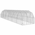 vidaXL Kurací výbeh 2,5x12x2,25 m Oceľ pozink