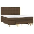 vidaXL Boxspring posteľ s matracom tmavohnedá 160x200 cm látka