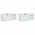 vidaXL TV stolíky 2 ks biele 80x35x36,5 cm spracované drevo