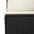 vidaXL Súprava záhradných pohoviek 10 ks Čierna Poly ratan