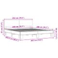 vidaXL Posteľný rám sivý dub sonoma 200x200 cm kompozitné drevo a kov