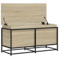 vidaXL Úložný box s vekom dub sonoma 100x40x51,5 cm kompozitné drevo