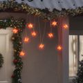 vidaXL Vianočné svetlo s LED 10 ks, červené 10 cm