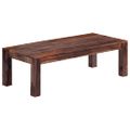vidaXL Konferenčný stolík, sivý 110x50x35 cm, drevený masív