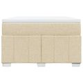 vidaXL Boxspring posteľ s matracom krémová 120x190 cm látka