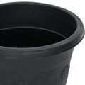 vidaXL Kvetináče 6 ks Čierna Ø 30 x 25 cm Plast