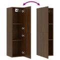 vidaXL Nástenné TV skrinky 2 ks hnedý dub 30,5x30x110 cm