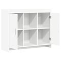 vidaXL Servírovacia skriňa Biela 98,5 x 33 x 80 cm Kompozitné drevo