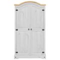 vidaXL Šatník Corona biely 102x52x186 cm borovicový masív