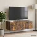 vidaXL Nástenná TV skrinka Dymový dub 98 x 41 x 30 cm Kompozitné drevo