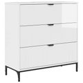 vidaXL Servírovacia skriňa Vysoký lesk bielej 79,5 x 33 x 82 cm