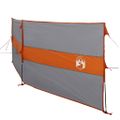 vidaXL Kempingový vetrolam sivo-oranžový 344x120 cm vodeodolný