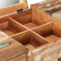 vidaXL Toaletný stolík so zrkadlom 112x45x76 cm, recyklovaný masív