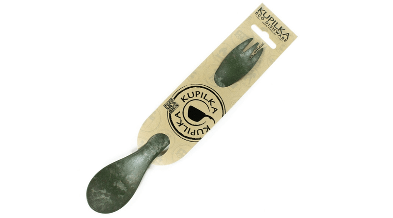 Kupilka S02K Spork Green vidlička + lyžička 22,5 cm, zelená