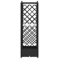 vidaXL Vyvýšený záhon s mriežkou a strechou Čierna 124 x 40 x 123 cm