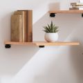 vidaXL Nástenná polica bledohnedá 40x50x2 cm ošetrený dubový masív