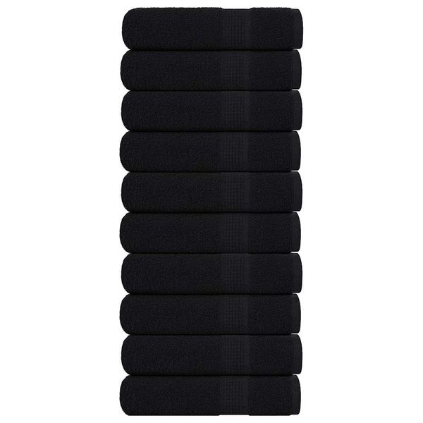 vidaXL Sprchové osušky FROGN 10 ks čierne 70x140 cm 360 g/m²