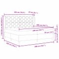 vidaXL Posteľ s pružinovým rámom Tmavomodrá 200 x 200 cm Zamat