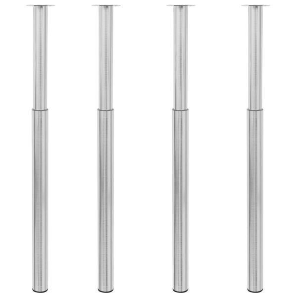 vidaXL Teleskopické stolové nohy 4 ks nerezová oceľ 710 mm-1100 mm