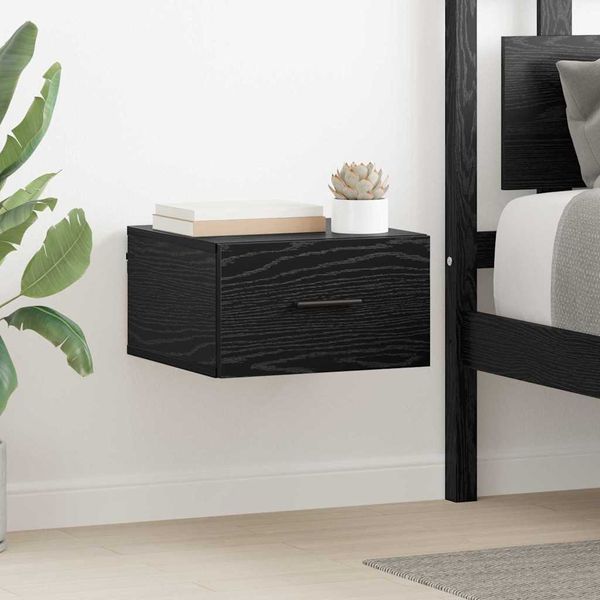 vidaXL Nočný stolík 2 pcs Čierny dub 35 x 35 x 20 cm Kompozitné drevo