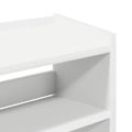 vidaXL Regál na topánky biely 60x25x62 cm spracované drevo
