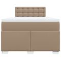 vidaXL Boxspring posteľ s matracom kapučínová 120x200 cm umelá koža