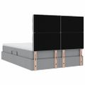 vidaXL Postel s úložným prostorem a matrací Svetlosivá 140 x 190 cm