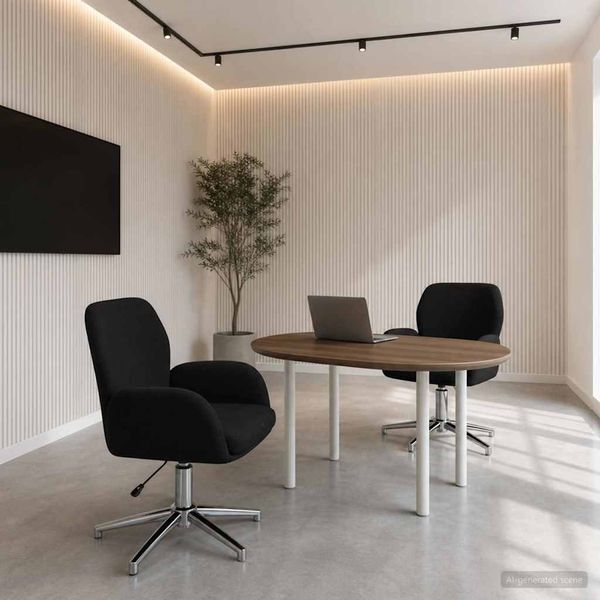 vidaXL Otáčacie stoličky k stolu 2 ks 54 x 58 x 90 cm Čierna Látka
