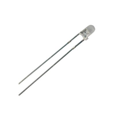 LED  3mm  žltá (590nm), svietivosť 2500 mcd, 30 °, číra, IF = 20 mA, VF = 2.2.V