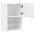 vidaXL TV skrinky s LED svetlami 2 ks biele 40,5x30x60 cm