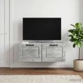 vidaXL Nástenná TV skrinka Nástenný Betónovo sivá 78,5 x 41 x 30 cm