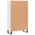 vidaXL Vysoká skrinka biela 69,5x31x115 cm kompozitné drevo