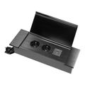ORNO OR-GM-9048/B Zapustená zásuvka s výklopným víkom a USB