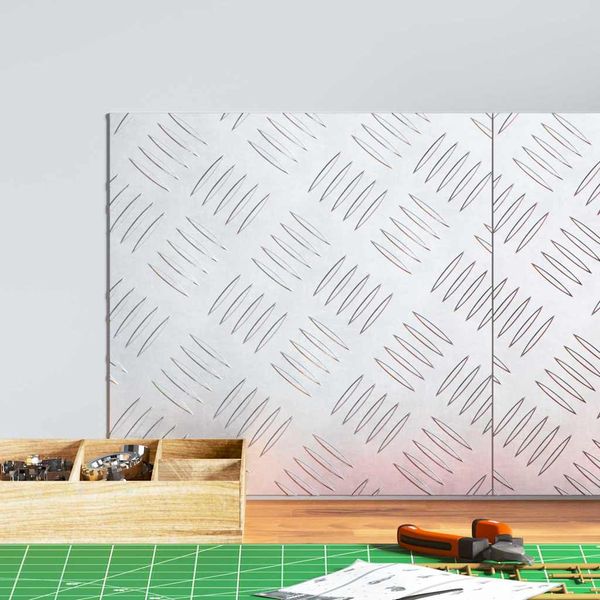 vidaXL Schodový rošt Štvorcový 2 pcs Strieborná 30 x 30 cm Hliník
