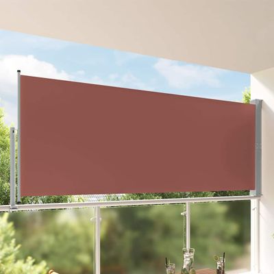 vidaXL Zaťahovacia bočná markíza na terasu 140x300 cm, hnedá