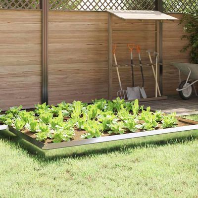 vidaXL Slimáková ohrada 16 ks 100 x 3,5 x 25 cm Pozinkovaná oceľ