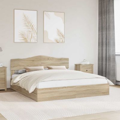 vidaXL Úložná posteľ Sonoma dub 180 x 200 cm Kompozitné drevo
