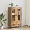 vidaXL Highboard Remeselný dub 69,5 x 31 x 115 cm